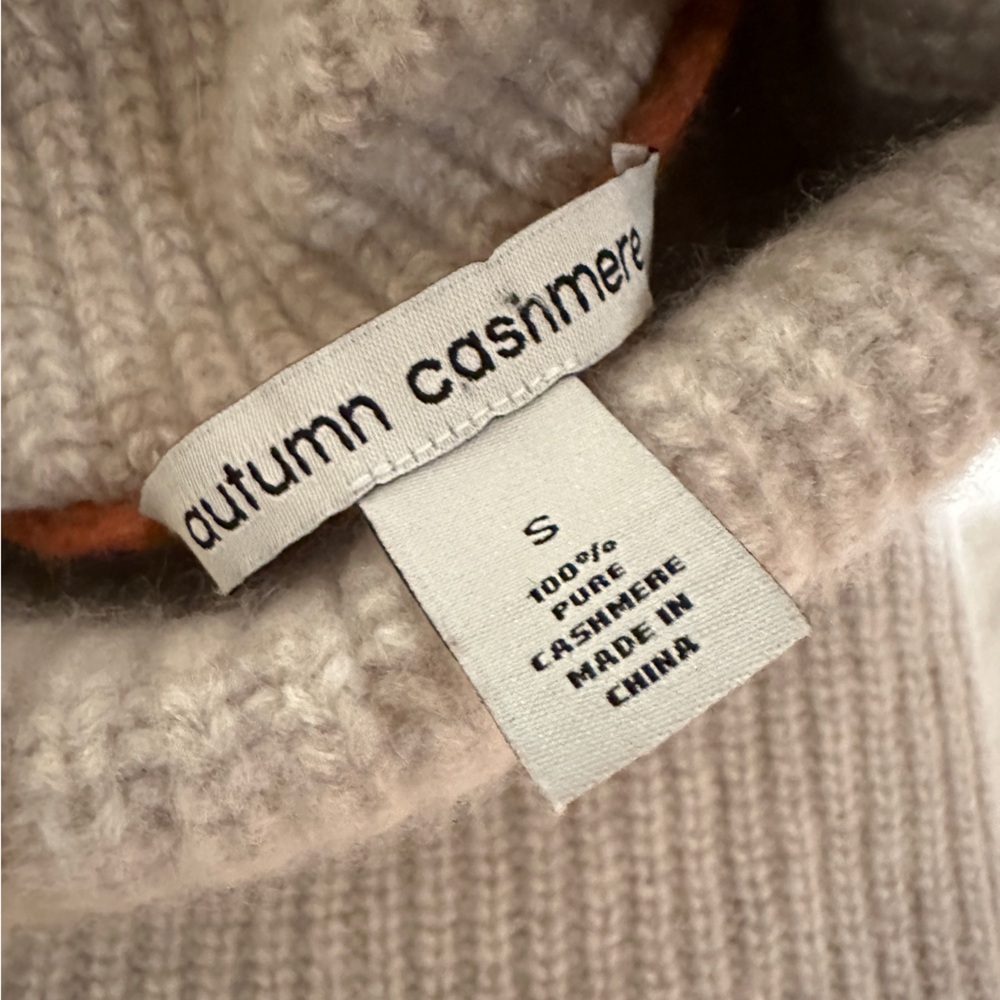 Autumn Cashmere Color Block Turtleneck Cropped Sw… - image 3